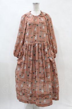 画像1: Jane Marple / The nursery Alice tablier dress  アプリコットブラウン H-24-02-16-1027-JM-OP-KB-ZT304