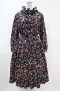 Jane Marple Dans Le Saｌon / Flowers of Jouy layered dress  ネイビー H-24-02-16-1011-JM-OP-KB-ZH