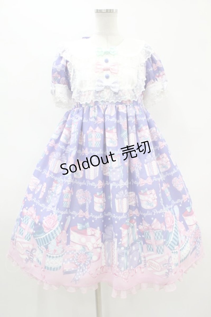 画像1: Angelic Pretty / ラッピングハートワンピース(2020) Free ブルー H-24-02-22-1011-AP-OP-NS-ZH (1)