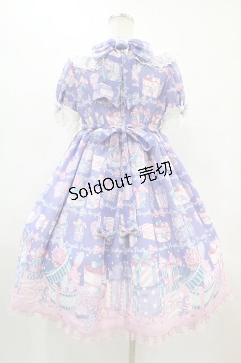 画像2: Angelic Pretty / ラッピングハートワンピース(2020) Free ブルー H-24-02-22-1011-AP-OP-NS-ZH (2)