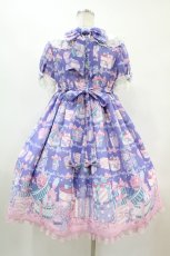 画像2: Angelic Pretty / ラッピングハートワンピース(2020) Free ブルー H-24-02-22-1011-AP-OP-NS-ZH (2)