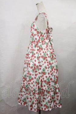 画像2: Jane Marple / Strawberry gardenのストラップドレス Free 白 H-24-02-23-1018-JM-OP-KB-ZH