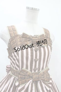 画像4: Angelic Pretty / Meltyチョコレートハイウエストジャンパースカート Free ピンク/チョコ H-24-02-25-1034-AP-OP-NS-ZH