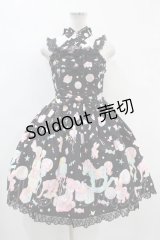 Angelic Pretty / TOY PARADE胸切替スカラップジャンパースカート Free ブラック H-24-02-25-1035-AP-OP-NS-ZH
