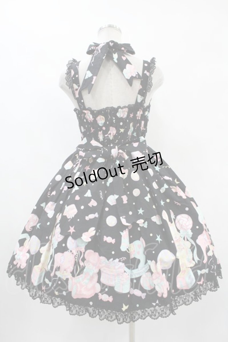 画像2: Angelic Pretty / TOY PARADE胸切替スカラップジャンパースカート Free ブラック H-24-02-25-1035-AP-OP-NS-ZH (2)