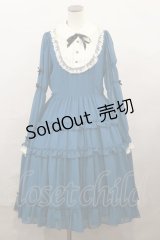 Innocent World / 大人アリスシフォンドレス L ブルーグリーン×生成 H-24-02-27-005-IW-OP-NS-ZH
