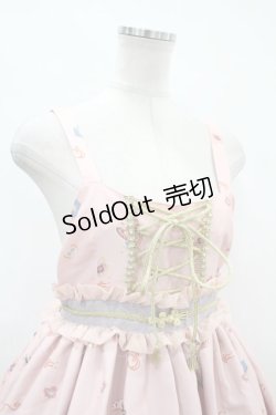 画像4: ALICE and the PIRATES / クリスの百鬼夜行〜宵に咲き誇る妖の華〜柄ベビードールジャンパースカート free 朱鷺（ピンク） H-24-03-02-018-PA-OP-NS-ZH