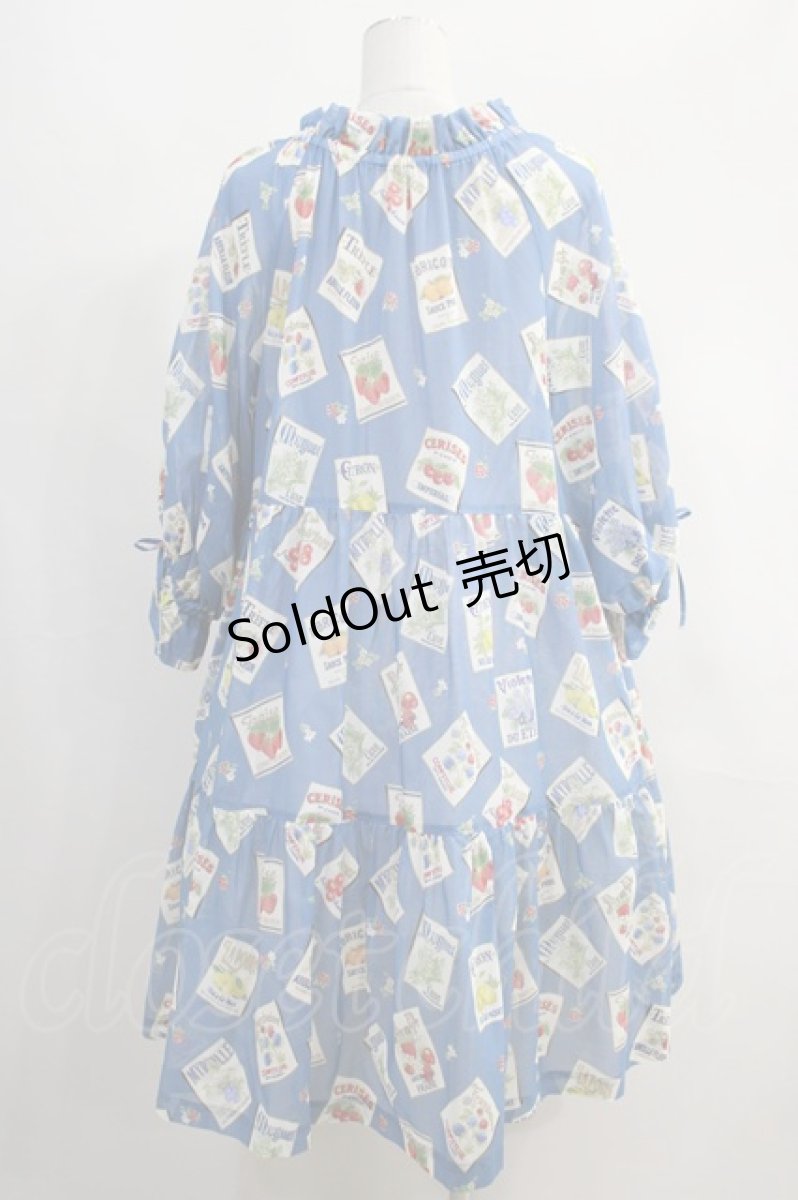 画像3: Jane Marple / My favorite labelsティアードドレス  ブルーグレー H-24-03-05-005-JM-OP-KB-ZH (3)