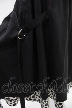画像3: NieR Clothing / 裾柄ロングスカート  黒 H-24-03-09-049-PU-SK-KB-ZH