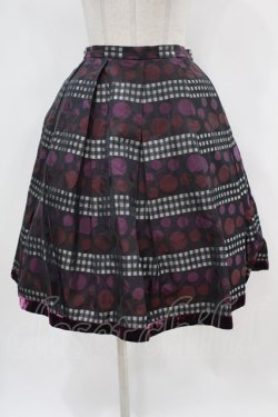 画像1: Jane Marple / Victorian Jacquard mini-skirt Free パープル H-24-03-13-028-JM-SK-NS-ZT224