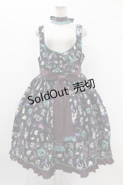 画像1: metamorphose / 【プラスサイズ】Disney villainsジャンパースカートセット プラスサイズ ブラック H-24-03-15-1023-ME-OP-NS-ZH