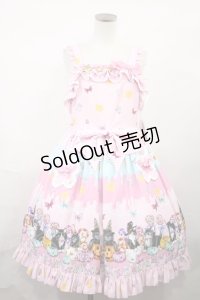 BABY,THE STARS SHINE BRIGHT / Soiree Au Chat Noir柄お星さまジャンパースカート Free ピンク H-24-03-21-1021-BA-OP-NS-ZH