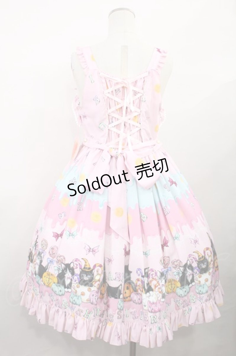 画像3: BABY,THE STARS SHINE BRIGHT / Soiree Au Chat Noir柄お星さまジャンパースカート Free ピンク H-24-03-21-1021-BA-OP-NS-ZH (3)