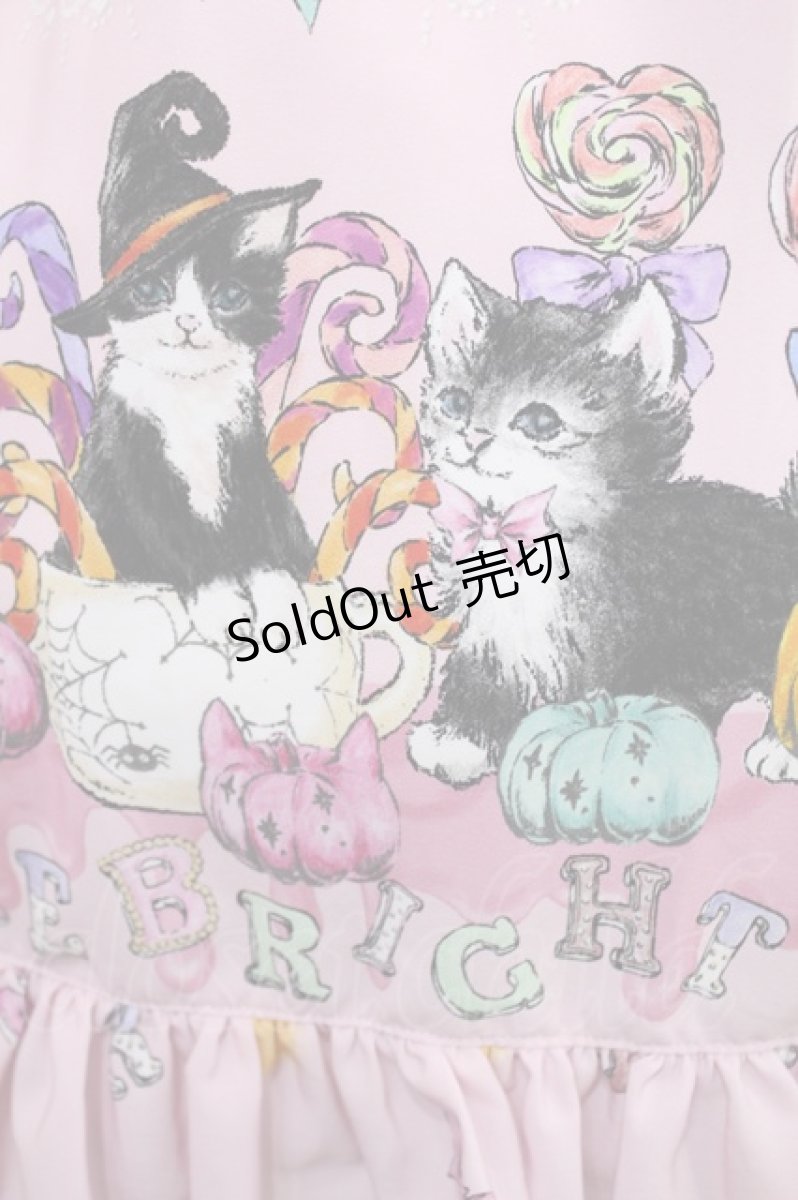 画像4: BABY,THE STARS SHINE BRIGHT / Soiree Au Chat Noir柄お星さまジャンパースカート Free ピンク H-24-03-21-1021-BA-OP-NS-ZH (4)