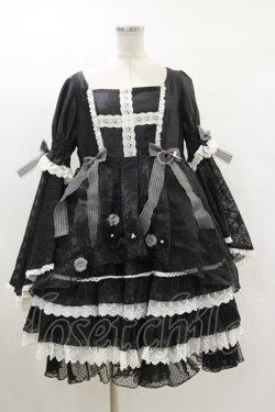 画像1: AngelsHeart-Lolita（海外ロリータブランド） / Cross Dress Set XL ブラック/グレー/ホワイト H-24-03-22-020-LO-OP-NS-ZH