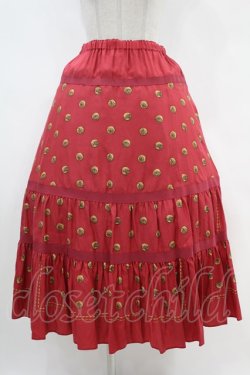 画像1: Jane Marple Dans Le Saｌon / Granny’s buttons tiered skirt  ローズ H-24-04-01-1029-JM-SK-KB-ZH