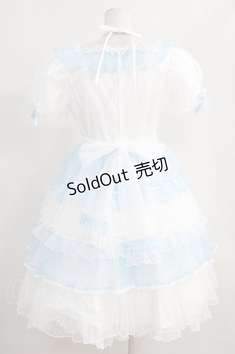画像3: Angelic Pretty / トッピングハートワンピース Free 白/サックス H-24-04-04-007-AP-OP-NS-ZH (3)