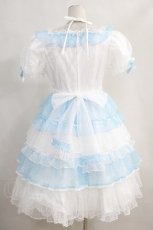 画像3: Angelic Pretty / トッピングハートワンピース Free 白/サックス H-24-04-04-007-AP-OP-NS-ZH (3)