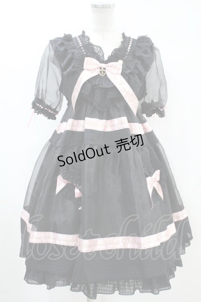 画像1: BABY,THE STARS SHINE BRIGHT / Sweet Best Wishes　ワンピース Free ブラック/ピンク H-24-04-05-1032-BA-OP-NS-ZH (1)