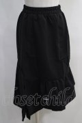 NieR Clothing / ASYMMETRY BLACK SKIRT  黒 H-24-04-06-012-PU-SK-KB-ZH