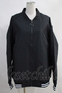 画像1: NieR Clothing /OUSON JACKET  黒×白 H-24-04-06-017-PU-JA-KB-ZT205