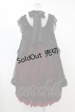 画像2: MR corset / Angel Wingレースドレス  ワイン×ブラック H-24-04-07-1018-PU-OP-KB-ZH