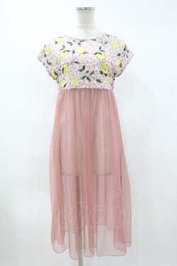 画像1: MILK / ハニーレモン TEE dress - ピンク H-24-04-09-1049-ML-OP-KB-ZH