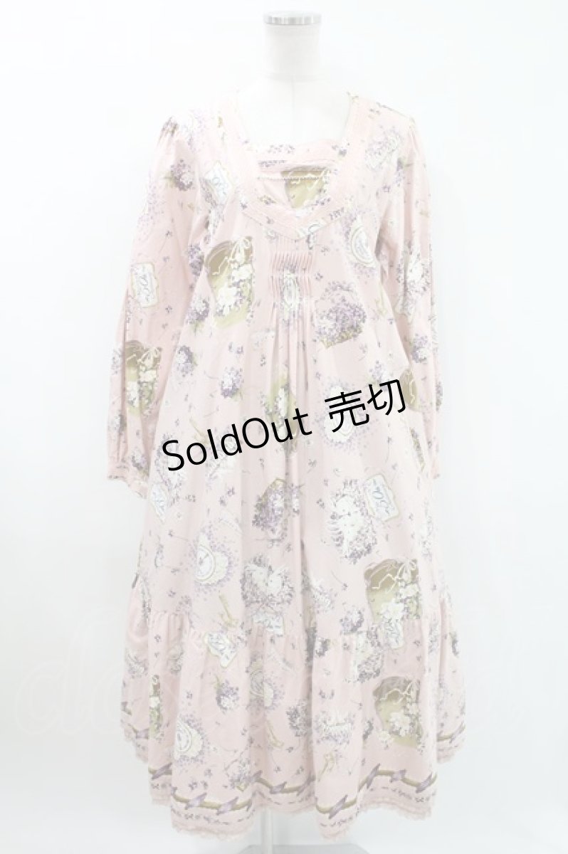 画像1: PINK HOUSE / フィフティバイオレッツプリントミディワンピース Free パープル H-24-04-11-028-LO-OP-SK-ZH (1)