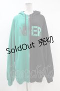 NieR Clothing / TWO-TONE ZIP PARKA  黒×緑 H-24-04-13-050-PU-TO-KB-ZH