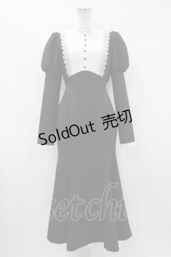 画像1: Rose Muse / lace maid style dress M ブラック H-24-04-13-1039-0-SK-NS-ZH