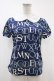 画像1: Jane Marple / アルファベットロゴのポロシャツ  ネイビー H-24-04-13-021-JM-TO-KB-ZH (1)