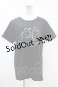 MINT NeKO / プリントTシャツ  黒 H-24-04-13-022-HN-TO-KB-ZH