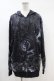 画像1: NieR Clothing / 総柄ZIPパーカー  黒 H-24-04-13-041-PU-TO-KB-ZT278 (1)