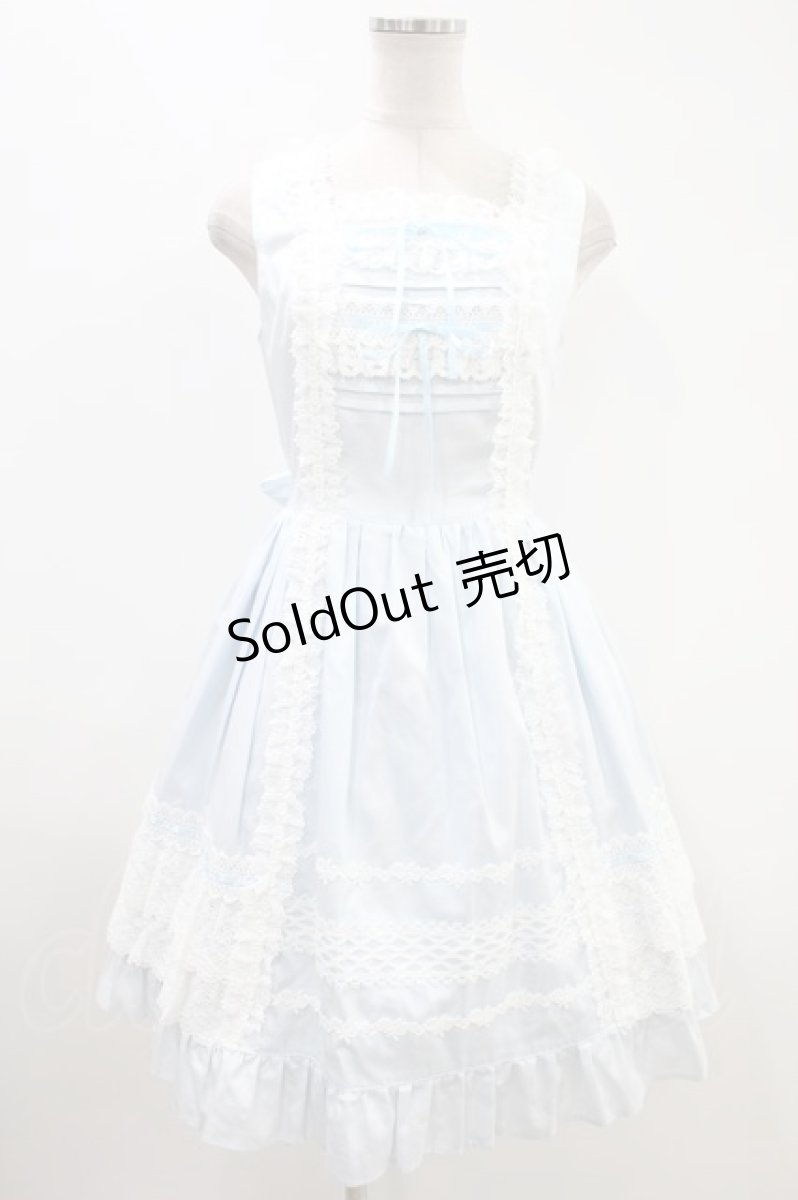 画像1: BABY,THE STARS SHINE BRIGHT / レースフリルジャンパースカート Free サックス H-24-04-14-041-BA-OP-NS-ZH (1)