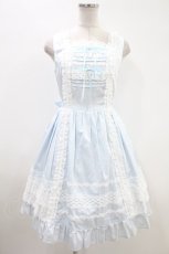 画像1: BABY,THE STARS SHINE BRIGHT / レースフリルジャンパースカート Free サックス H-24-04-14-041-BA-OP-NS-ZH (1)