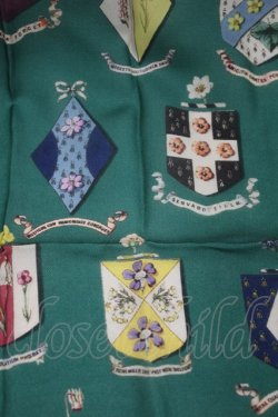 画像2: Jane Marple / Flower Crests Double Scarf  グリーン H-24-04-15-1002-JM-ZA-KB-ZT324