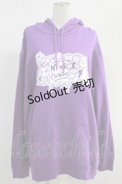 画像1: NieR Clothing / プリントプルパーカー 2XL パープル H-24-04-15-022-PU-TO-KB-ZT052