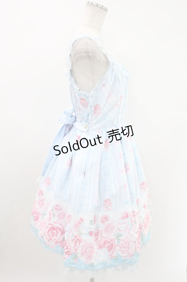 画像2: Angelic Pretty / Romantic Rose Letterジャンパースカートセット Free サックス H-24-04-16-011-AP-OP-NS-ZH (2)