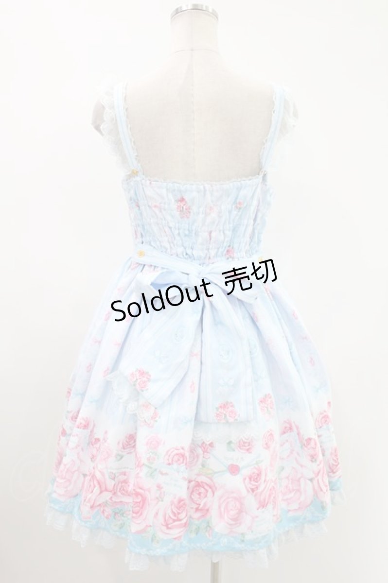 画像3: Angelic Pretty / Romantic Rose Letterジャンパースカートセット Free サックス H-24-04-16-011-AP-OP-NS-ZH (3)
