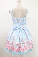 画像3: Angelic Pretty / Romantic Rose Letterジャンパースカートセット Free サックス H-24-04-16-011-AP-OP-NS-ZH (3)