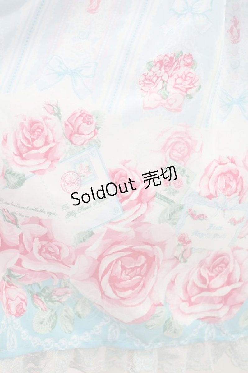 画像5: Angelic Pretty / Romantic Rose Letterジャンパースカートセット Free サックス H-24-04-16-011-AP-OP-NS-ZH (5)