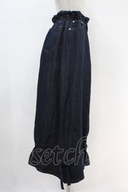 画像3: Jane Marple Dans Le Saｌon / Cotton Linen Denim Drawstring Skirt  ブルー H-24-04-17-1021-JM-SK-KB-ZH
