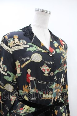 画像4: Jane Marple / Alphabet francaisシャツドレス  ブラック H-24-04-17-1026-JM-OP-KB-ZH
