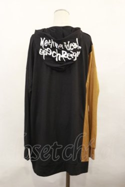 画像2: NieR Clothing / ロゴ刺繍フードZIPパーカー  黒×茶 H-24-04-17-025-PU-TO-KB-ZH
