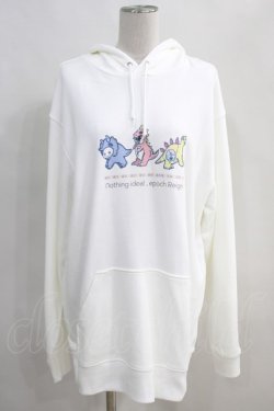 画像1: NieR Clothing / プリントPULLOVER PARKA 2XL 白 H-24-04-18-060-PU-TO-KB-ZT010