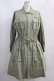画像1: Jane Marple Dans Le Saｌon / Typewriter shirt dress  カーキ H-24-04-19-036-JM-OP-KB-ZH (1)