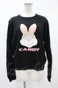 Candy Stripper / FUNNY BUNNY KNIT 2 ブラック H-24-04-19-1038-PU-TO-KB-ZT237