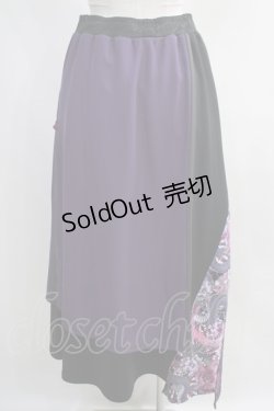 画像4: Qutie Frash / サイドスリット袴スカート  黒×紫 H-24-04-20-1007-QU-SK-KB-ZH