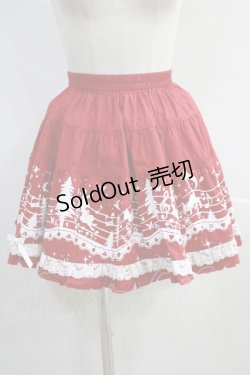 画像1: PUTUMAYO / 音符ネコスカート  赤 H-24-04-21-034-PT-SK-KB-ZH