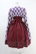 画像2: marcHenromanTica / 大正ロマンワンピース F 紫×葡萄茶 H-24-04-21-1023-0-OP-NS-ZH (2)